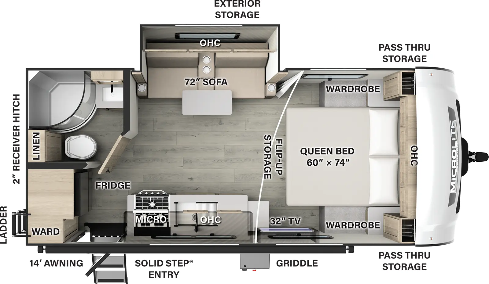 Flagstaff Micro Lite 21FBRS Floorplan